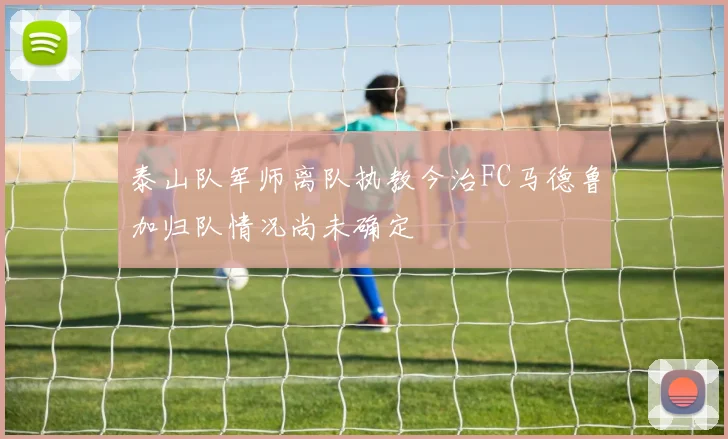 泰山队军师离队执教今治FC马德鲁加归队情况尚未确定